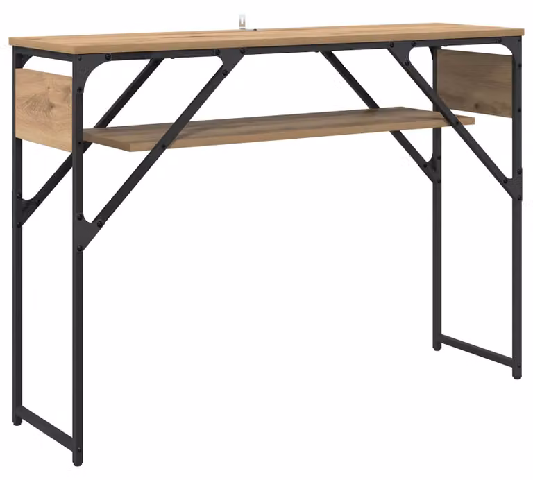 TavoloConsolle Rovere artigianale 105x30x75cm Legno multistrato