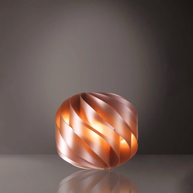 Lampada da scrivania moderna Globe Polilux Linea Zero colore rame con attacco E27 e diametro 40 cm