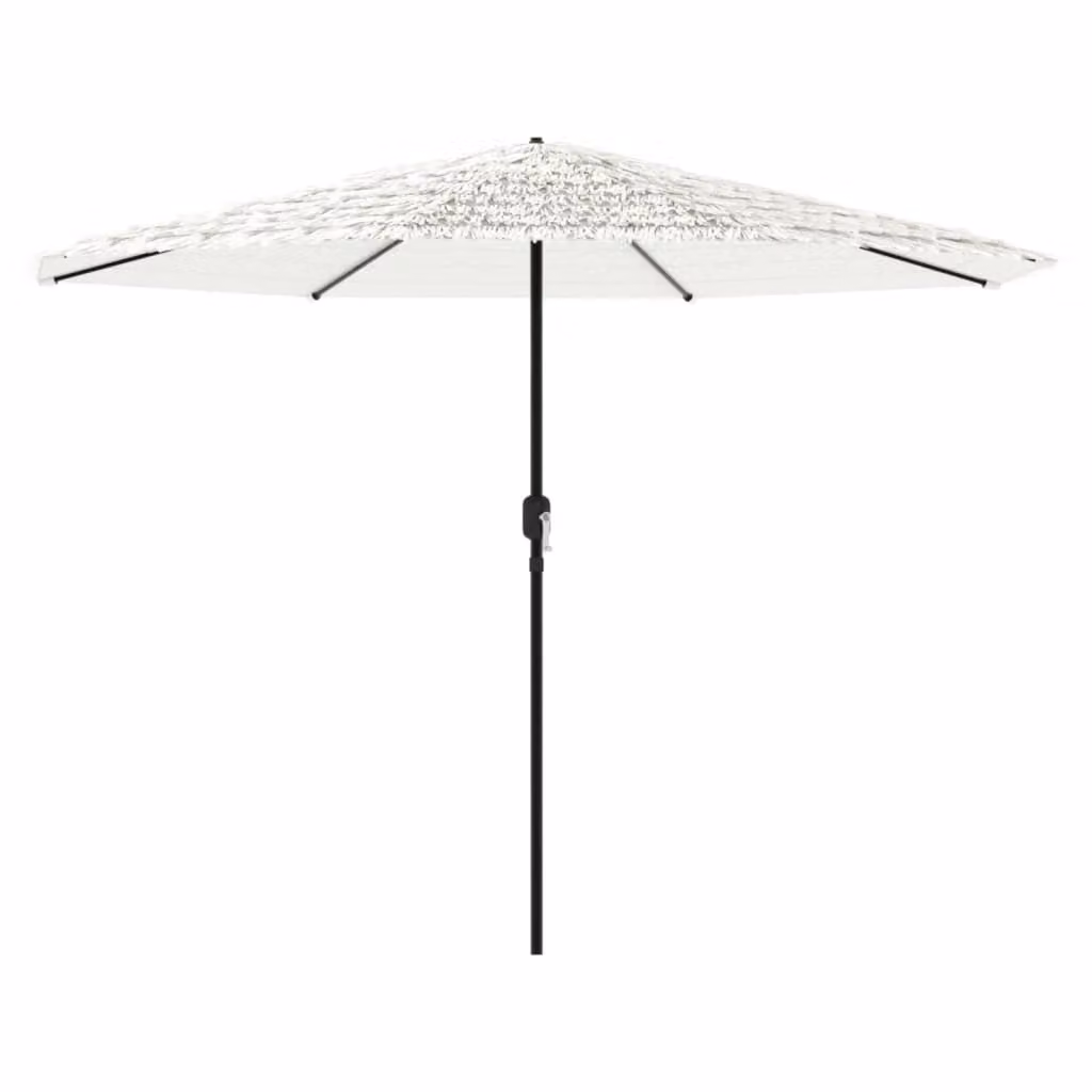Ombrellone Giardino con Palo in Acciaio Bianco 388x388x248 cm