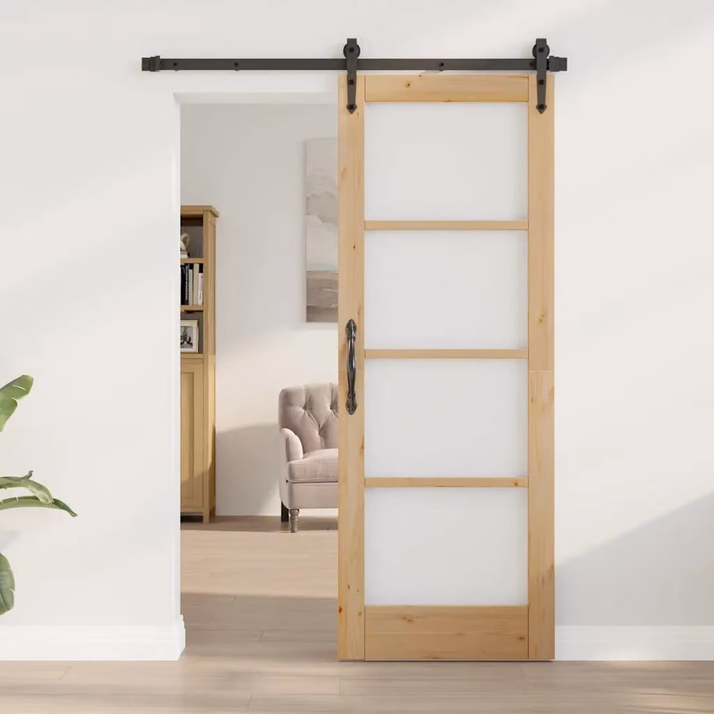 Porta interna moderna vidaXL ORKDAL in legno e vetro, L: 73,5 cm, H: 198,5 cm