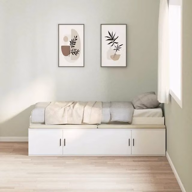 Struttura del letto Bianco 100 x 200 cm Legno ingegnerizzato 3335181