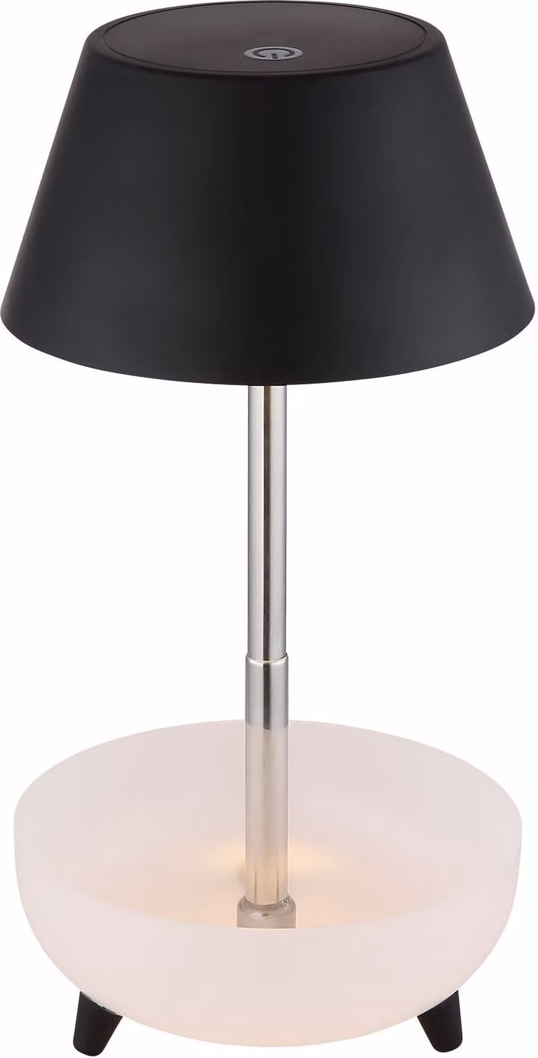 Lampada da tavolo senza fili con batteria ricaricabile Touch Dimmer Lampada da tavolo Dimmerabile Nero 58459S