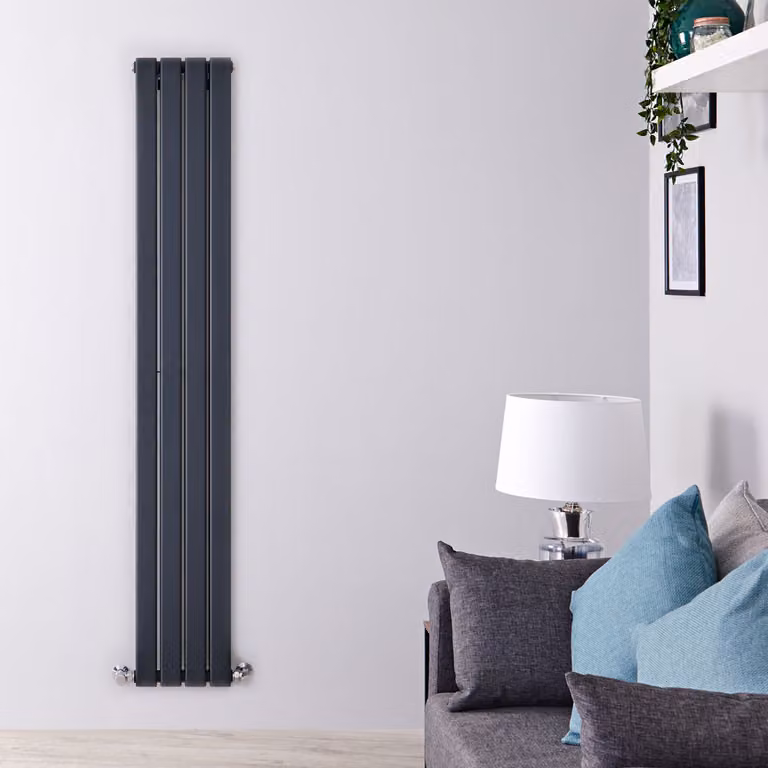 Radiatore Verticale Doppio Design Antracite 1780x280mm 700W - Delta