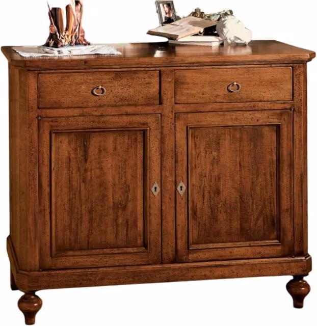 Credenza in legno noce stile arte povera Mobili 2G L/P/H: 112 x 49 x 98 cm
