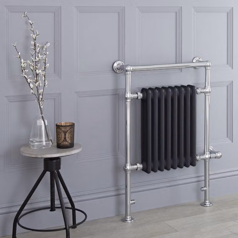 Scaldasalviette Elettrico Tradizionale - Termoarredo Bagno 600W - Antracite - 930 x 620mm - Elizabeth