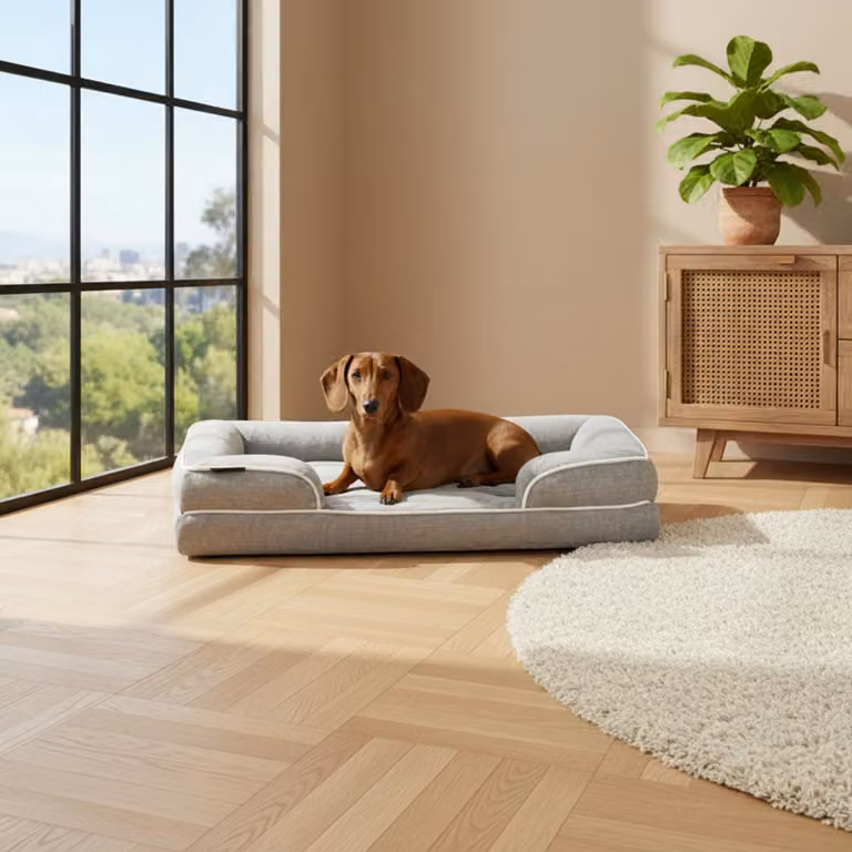 belviona, letto per cani in memory foam, ortopedico, adatto alle articolazioni e idrorepellente con rivestimento sfoderabile, 89x63x17 cm