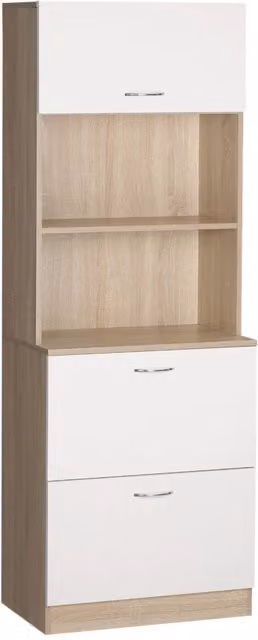 Armadio da cucina con cassetti e ripiano ¨C zephmum ¨C bianco 60x38x168 cm