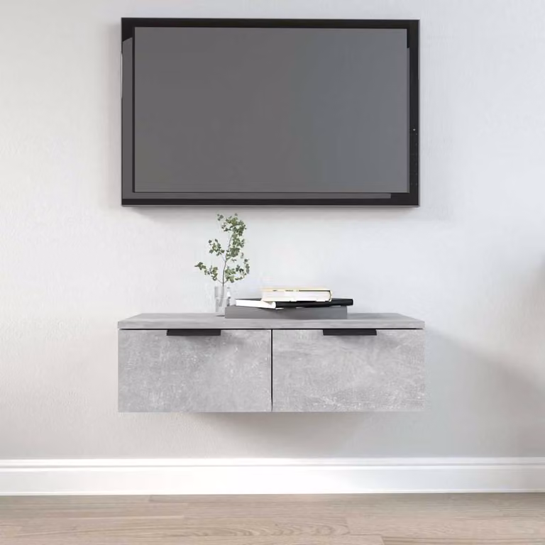 Armadietto a muro moderno vidaXL in legno MDF grigio opaco L: 68 cm, P: 30 cm, H: 20 cm