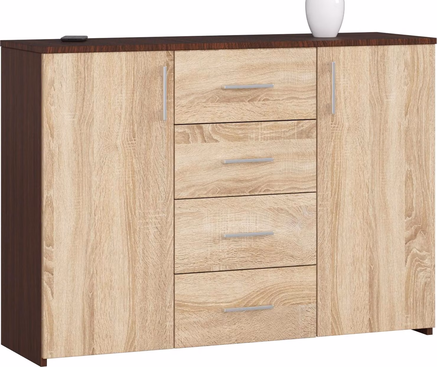 Akord Credenza Wengè/Rovere Sonoma 110X35X80 Cm