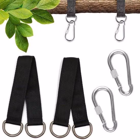 Set altalena da balcone - Sistema sospeso a 2 pezzi - Antracite - 50 cm - con ganci e moschettoni