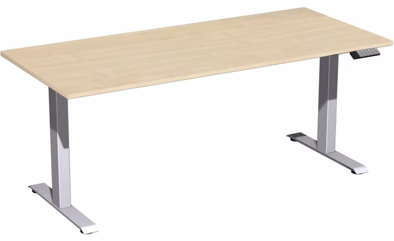 Tavolo Elevate Plus 1800x800x630-1280mm argento/acero