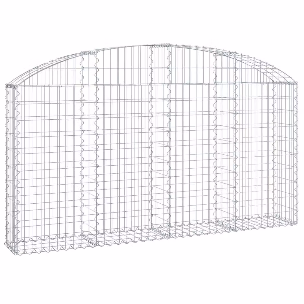 Cesto Gabbione ad Arco 200x30x100/120 cm Ferro Zincato