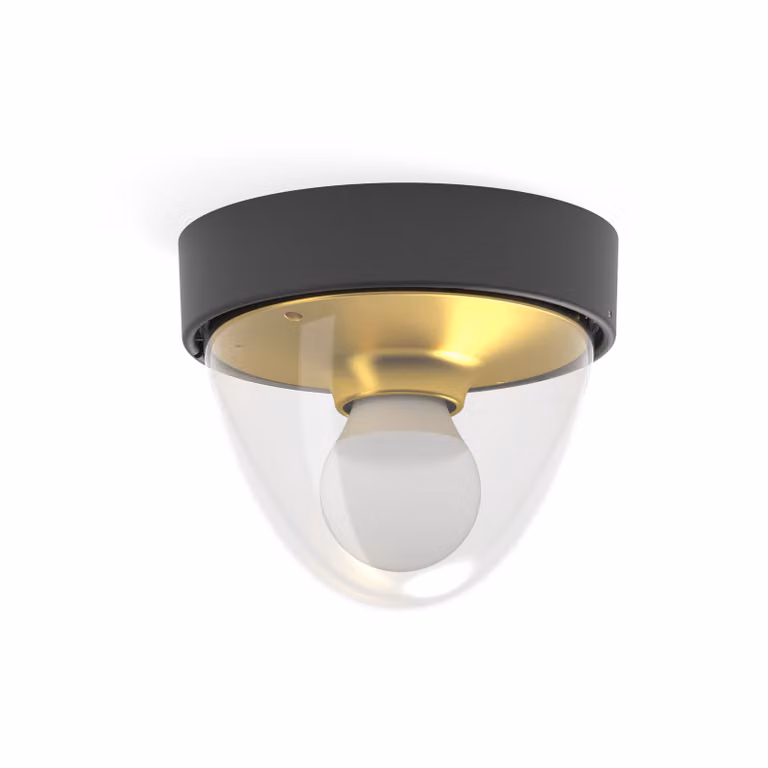 Plafone rotondo NOOK nero-trasparente 1xE27x40W in plastica, dimensioni: 15,5x17x17 cm, IP44, Nowodvorski Lighting