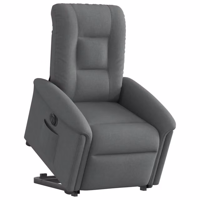 Poltrona | Sedia Relax Alzapersona Reclinabile Elettrica Grigio Scuro Tessuto
