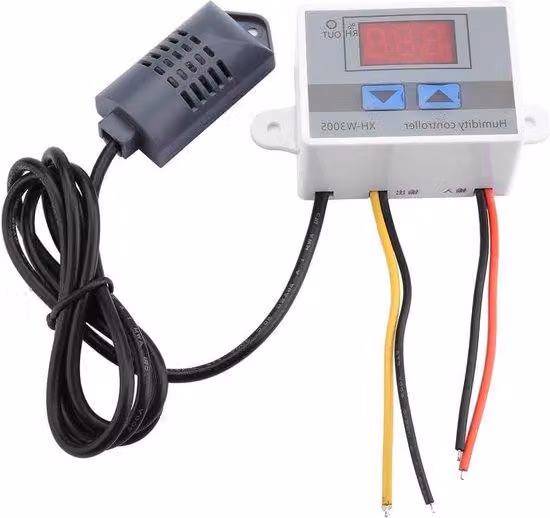 Regolatore digitale dell'umidità - Sensore di umidità 0-99% - 12 V/24 V/220 V - Due pulsanti (su e giù)