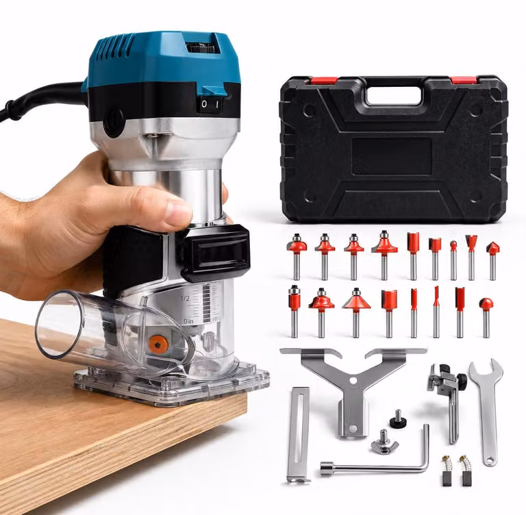 Fresatrice verticale da 1000 W, 30.000 giri/min, set di 16 frese