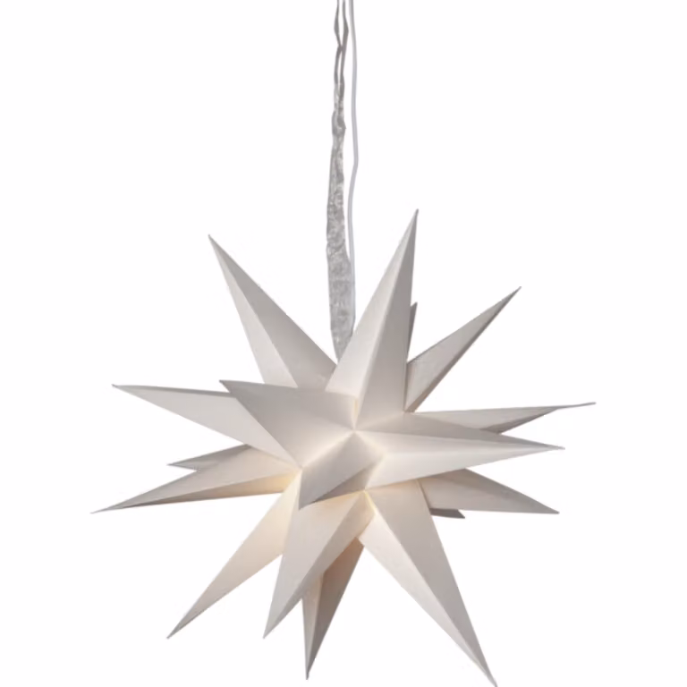 stella 3D 'Dicembre' in carta, 18 punte, bianca, Ø 45 cm