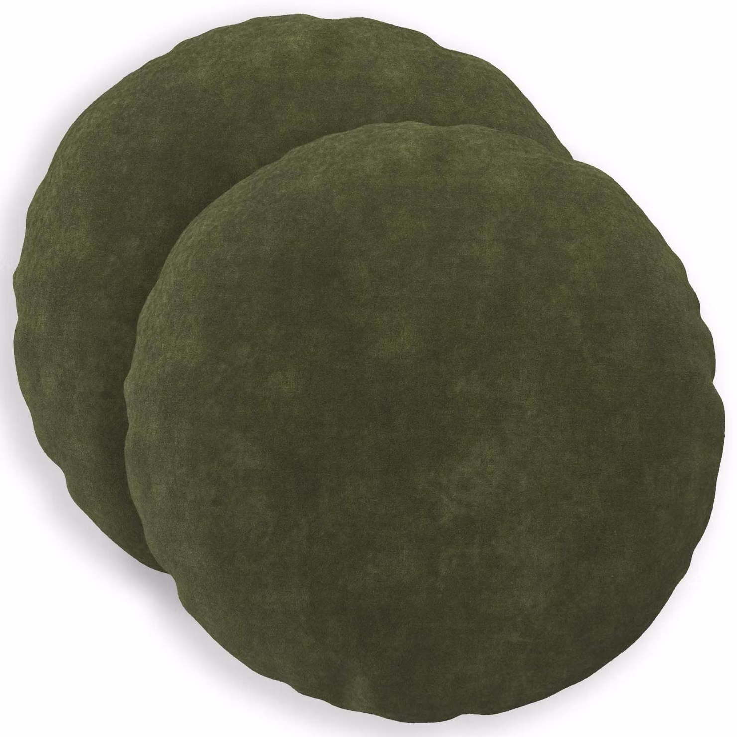vidaXL Federa 2 pcs HEERLEN Verde Ø 60 cm Fleece in microfibra
