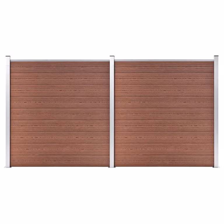 Maison Exclusive - Recinzione da giardino in WPC 353×186 cm, marrone