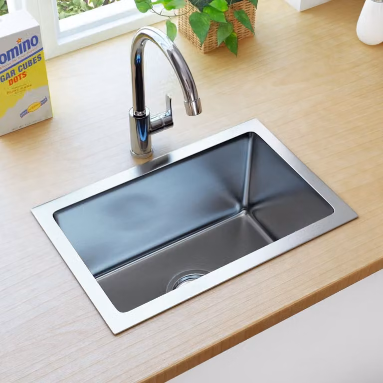 The Living Store Lavello da cucina artigianale in acciaio inox