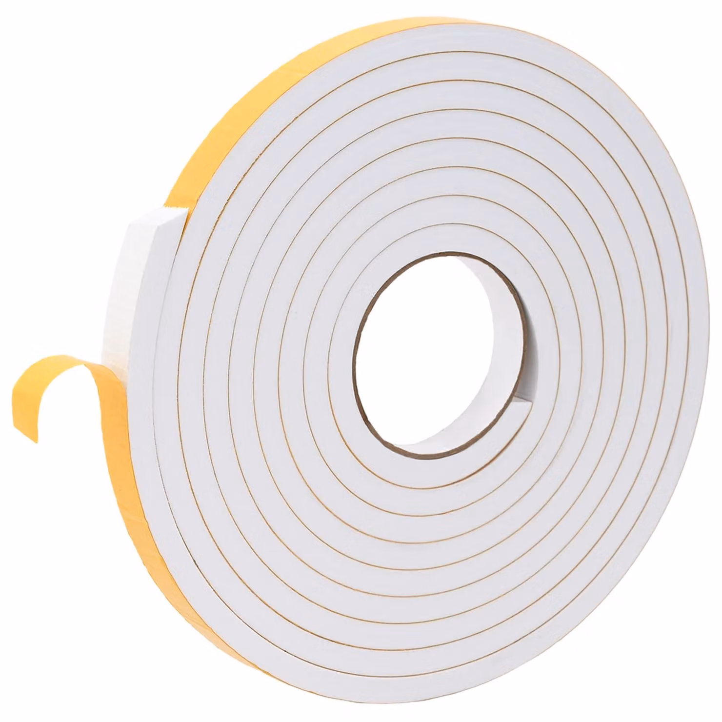 Nastro in schiuma autoadesivo, 10 pezzi, colore bianco, dimensioni 15 mm x 5 m, materiale: schiuma CR