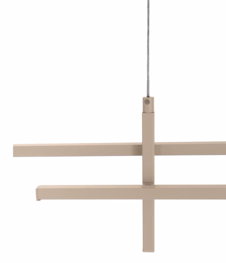 EGLO LED Lampada a sospensione Trepiliano, lampada a sospensione per tavolo da pranzo, lampada da soffitto a sospensione, lampada da pranzo in metallo color sabbia, luce bianco caldo, 2500 lumen