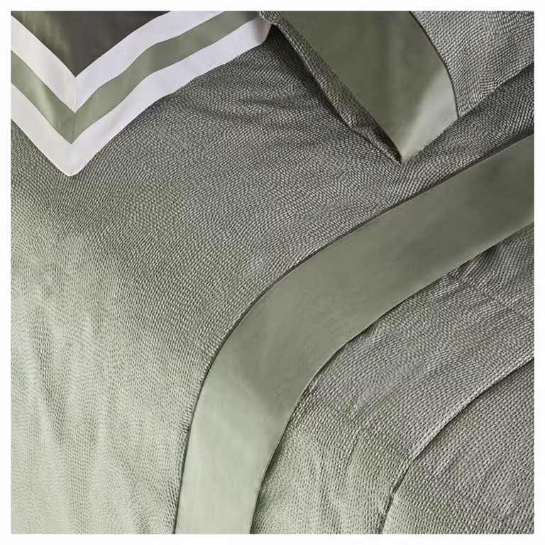 SASHIKO Completo letto - Taglia: 1 piazza ½,Colore: SASHIKO - VERDE