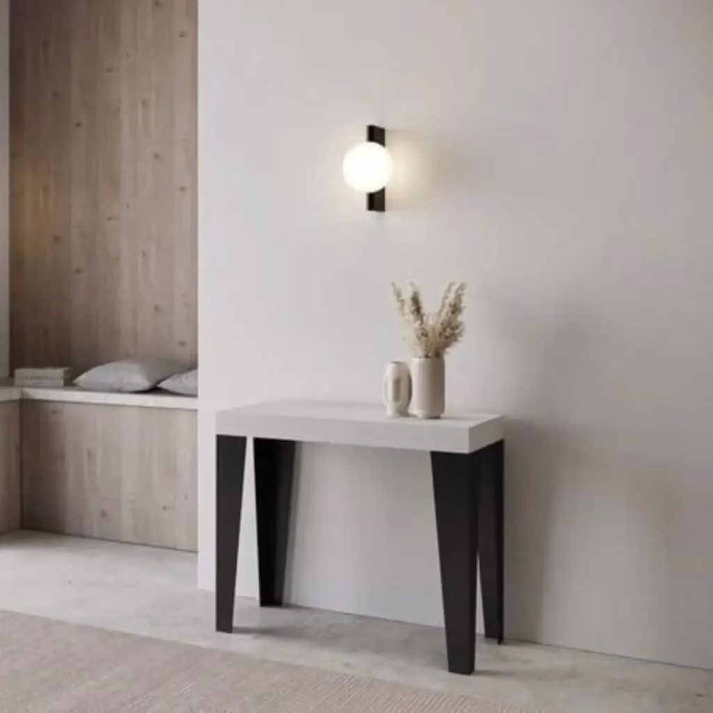 Consolle allungabile Itamoby Flame Premium bianco frassino con gambe antracite L/P/H: 90 x 40/300 x 77 cm – 2