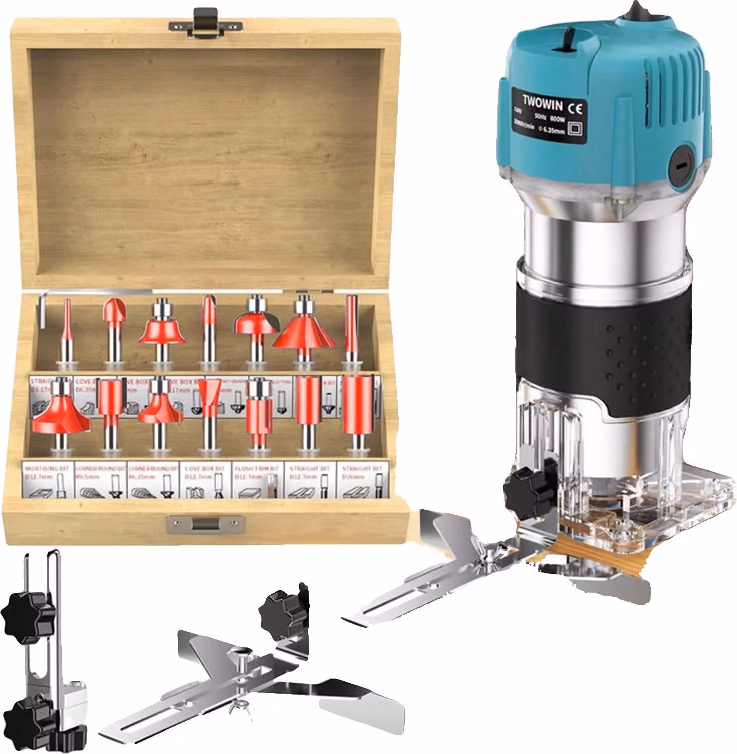 Fresatrice per legno, alta velocità, taglio di precisione, 30000 giri/min/800 W