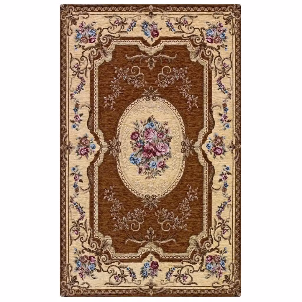 Tappeto Aubusson Pierre Tappeti Marrone in Ciniglia Lavabile e Antiscivolo L: 200 cm, P: 280 cm – 2