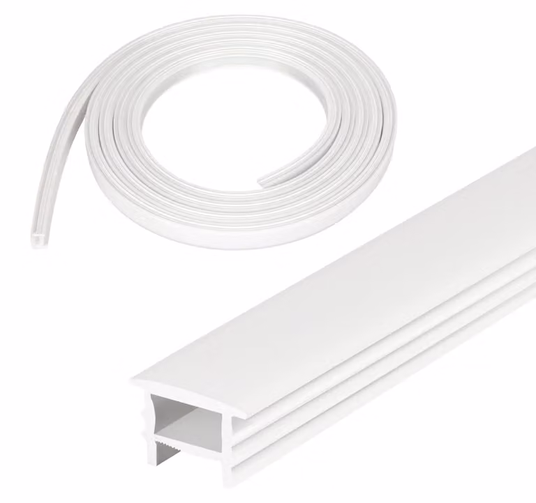 Profilo LED in silicone flessibile, 5 metri, 10x10 mm, con diffusore di luce