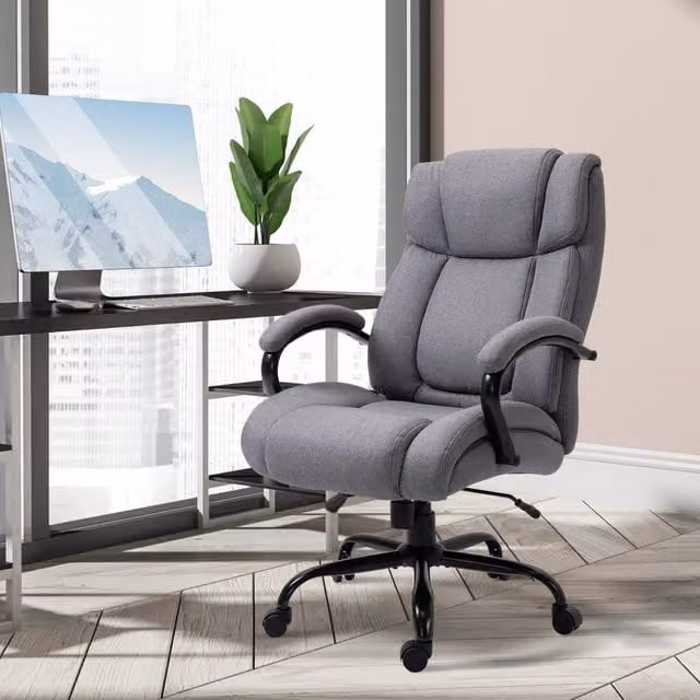 Sedia da ufficio ergonomica REDOM Grigio, L: 72,5 cm, P: 83 cm, H: 110-118 cm