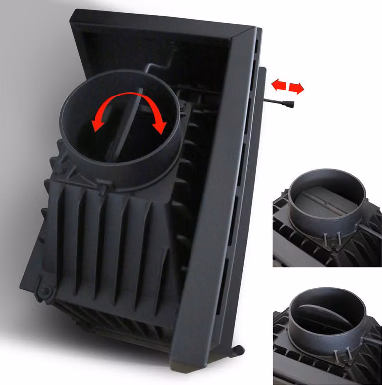 Inserto per caminetto in ghisa KRATKI ZUZIA ECO DECO destro 12 kW Ø 150