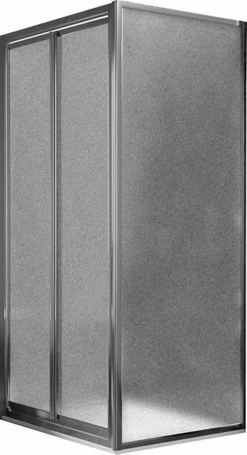 Box Doccia Angolare 90x70 cm 2 Ante Battenti in Cristallo Opaco 4-6mm H185 Fosterberg Skagen Duo