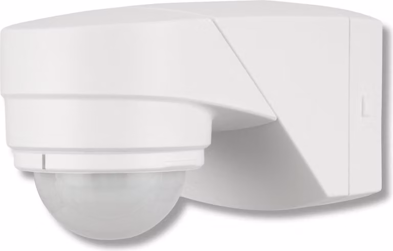 Sensore di movimento a 360°/12 metri, con sensore di luminosità. Tempo di funzionamento: 15 minuti. Potenza massima: 2300W