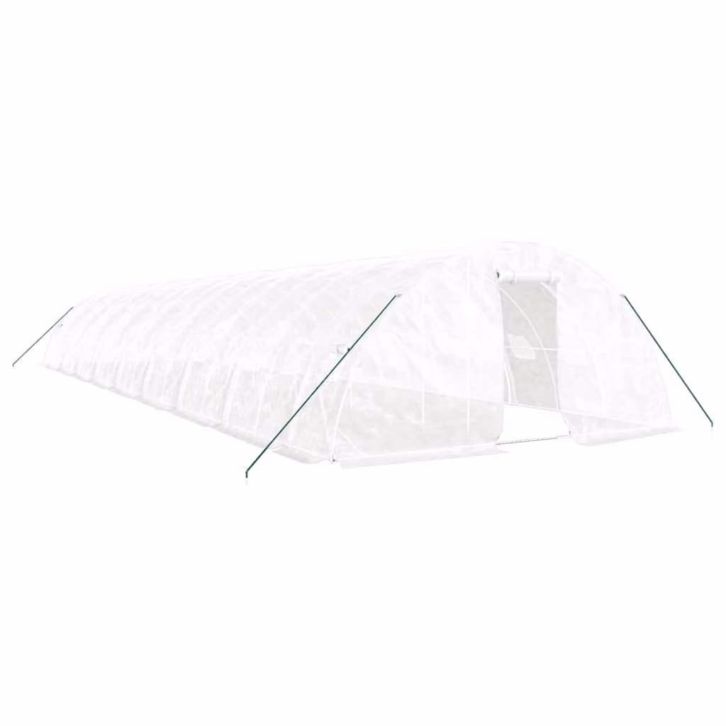 Serra con Telaio in Acciaio Bianco 90 m² 18x5x2,3 m