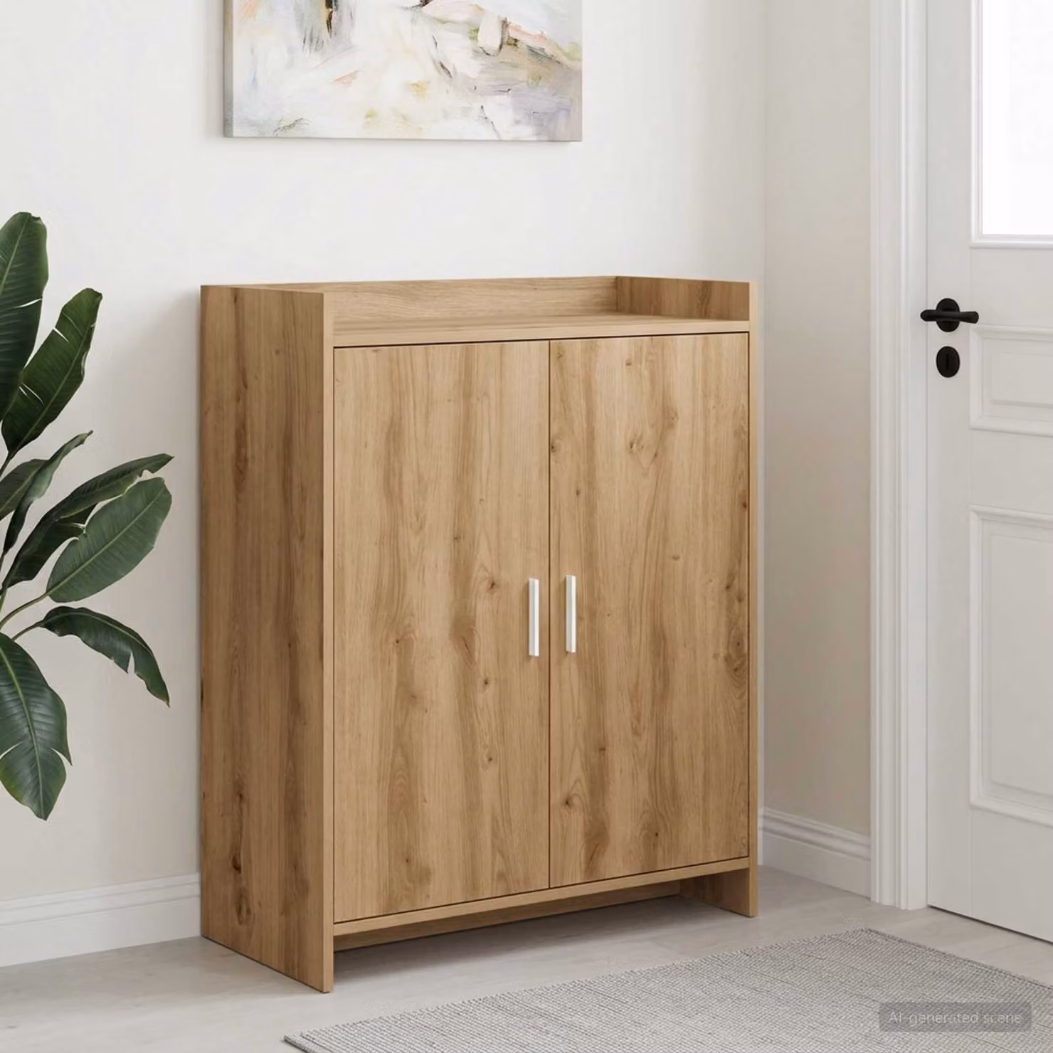 Mobile porta scarpe vidaXL in legno marrone con ante a battente L: 73,5 cm, P: 36 cm, H: 92 cm