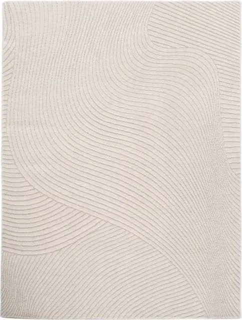 Tappeto moderno Aurora beige con effetto high-low L: 120 cm, P: 160 cm