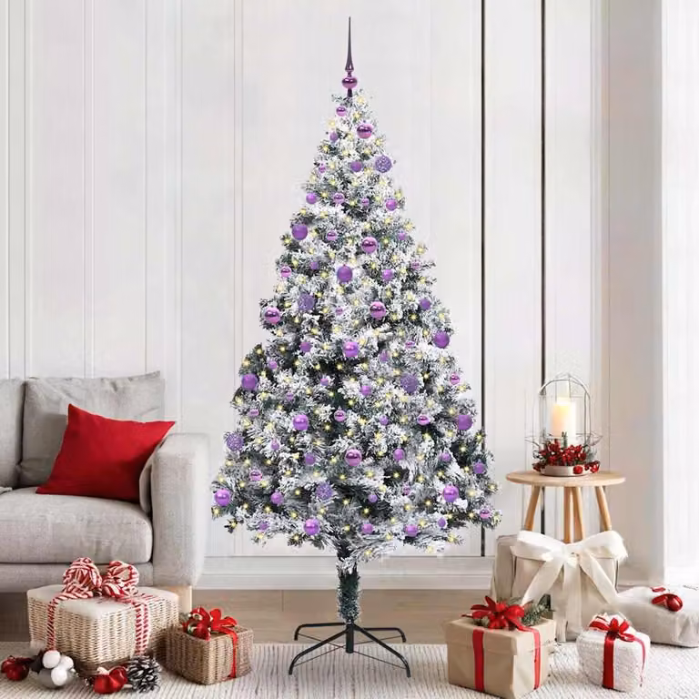 Maison Exclusive - Albero di Natale artificiale, colore bianco, altezza 210 cm