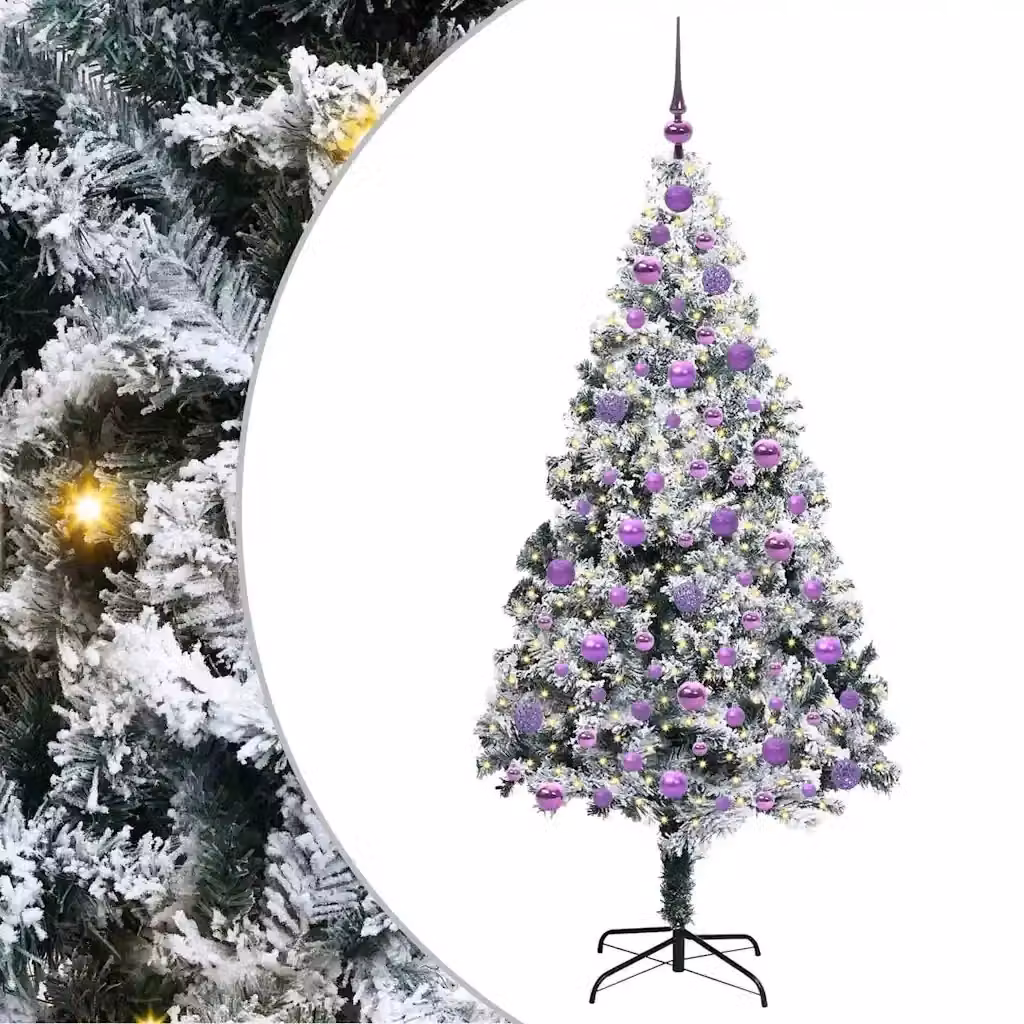 Albero di Natale artificiale moderno vidaXL bianco, Altezza: 180 cm – 2