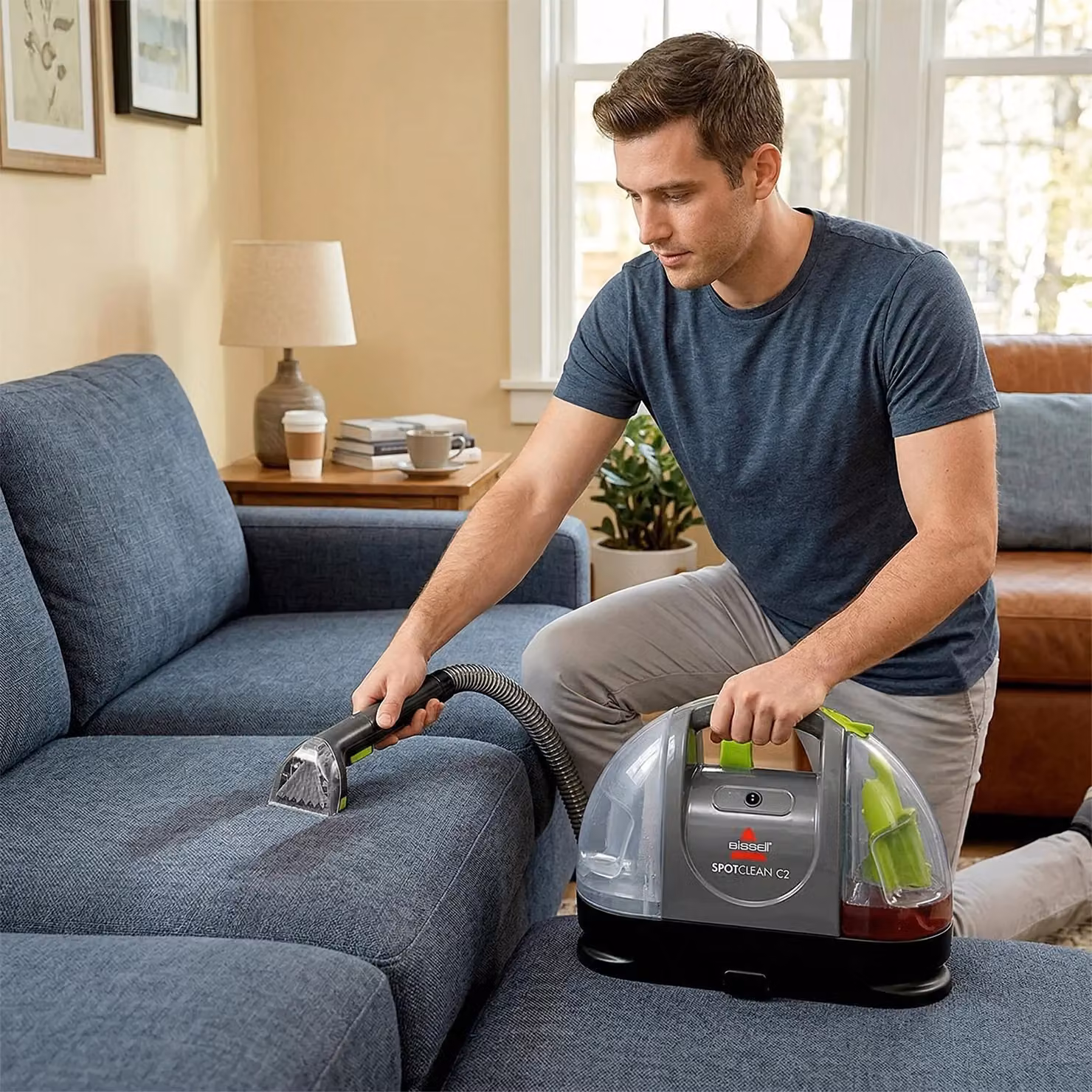 Bissell SpotClean C2 Pulitore Portatile per Tessuti 3in1 da 340 Watt, Grigio e Verde – 2