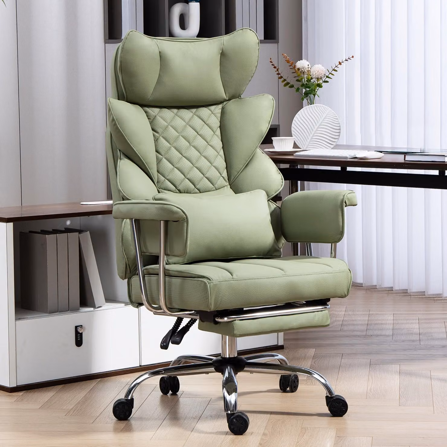 Sedia ergonomica da ufficio - Sedia da lavoro - Sedia da gaming - Sedia da ufficio con supporto lombare - Braccioli regolabili