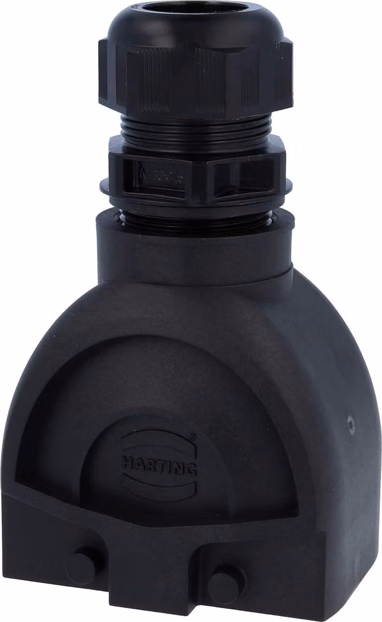 HARTING Han ECO 10B Custodia a manicotto, 1xM32 uscita cavo diritta, per 2 staffe (nella parte inferiore) Area di serraggio 13,0 mm - 21,0 mm -