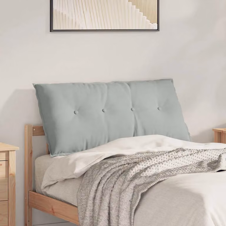 vidaXL Cuscino per Schiena in Velluto a Costine Grigio L: 100 cm, P: 50 cm