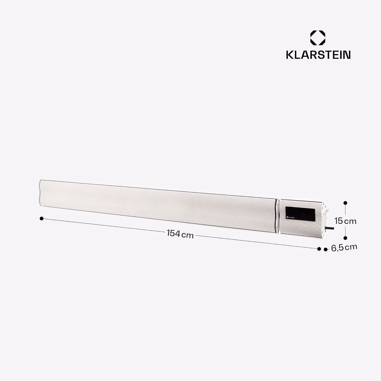 Riscaldatore a infrarossi per esterni - Riscaldatore per terrazza - Riscaldatore per patio - Riscaldatore per ambienti esterni - Riscaldatore a parete - Potenza: 2400 Watt