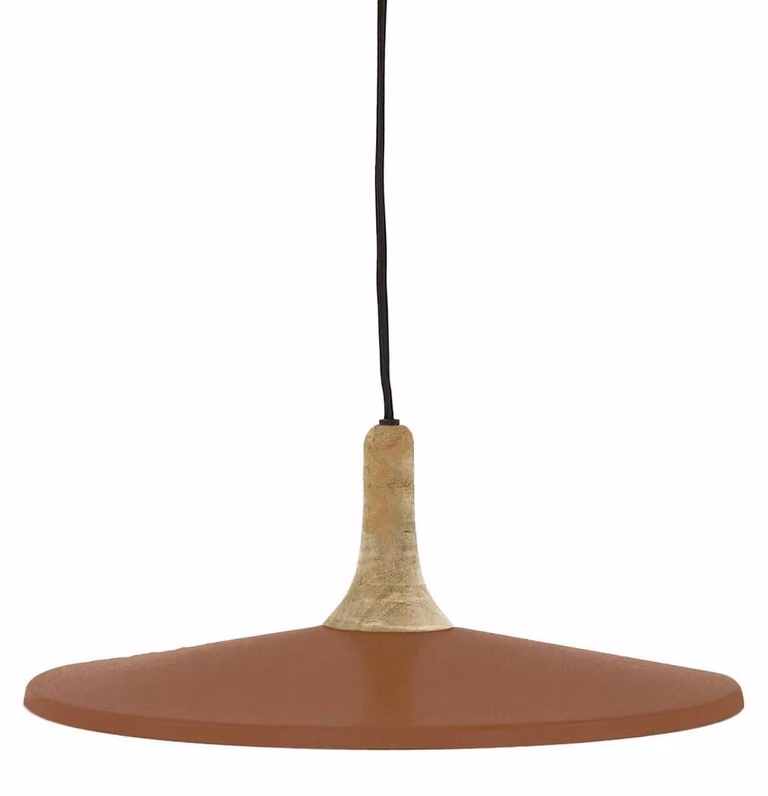 Lampada a sospensione Pomax Brampton, colore marrone, diametro 40 cm, altezza 13 cm