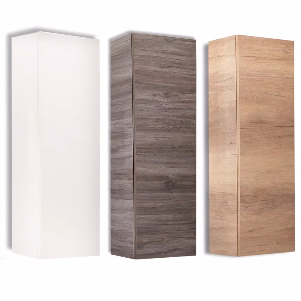 Colonna sospesa Wonder OGOMONDO per bagno con anta in finitura cenere opaca – 2