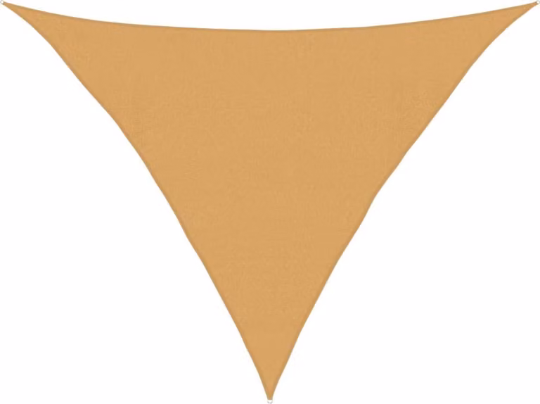 Vela Parasole 160 g/m² Triangolare Sabbia 4x4x5,8 m in HDPE