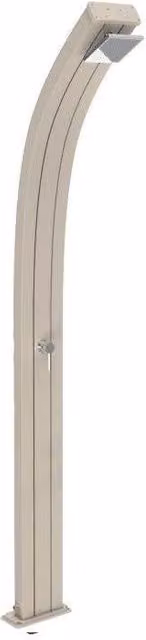 Doccia Tradizionale Spring Arkema Design in Alluminio con Miscelatore e Lavapiedi Colore Sabbia Cv-A105/9001