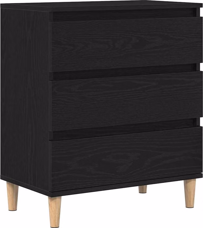 Credenza Rovere Nero 60 x 35 x 70 cm Legno multistrato